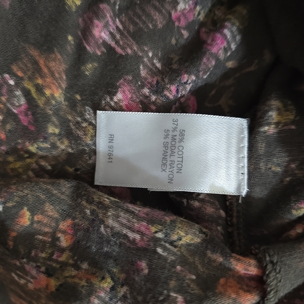 J.Jill Floral Long Sleeve Layered Shirt Sz M - Picture 6 of 8